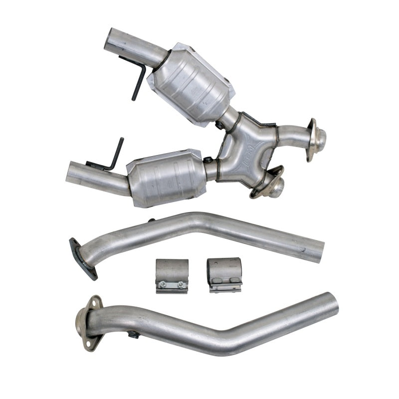 BBK 96-98 Mustang 4.6 GT High Flow X Pipe With Catalytic Converters - 2-1/2 BBK