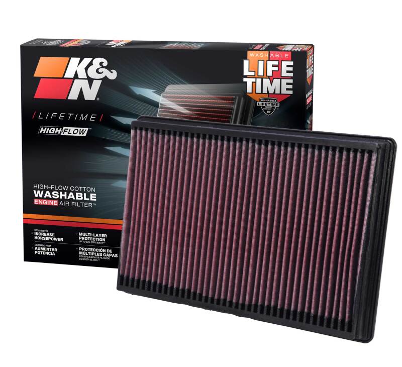 K&N 02-10 Dodge Ram 1500/2500/3500 3.7/4.7/5.7L Drop In Air Filter - DFW Speed Syndicate