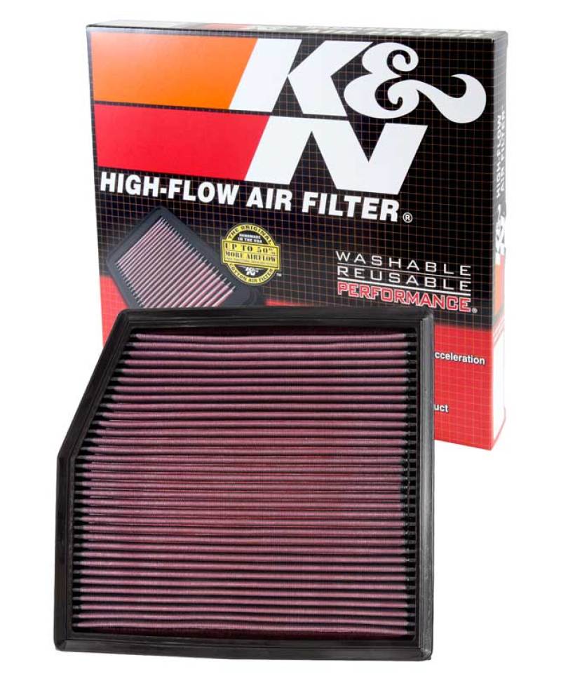 K&N 10-12 BMW 135i/335i/335i XDrive/X1 35i 3.0L L6 (E90) Replacement Air Filter - DFW Speed Syndicate