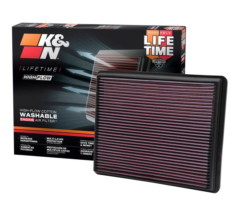 K&N 02-04 Cadillac / 99-10 Chevy/GMC Pickup / 99-01 Jeep Drop In Air Filter - DFW Speed Syndicate