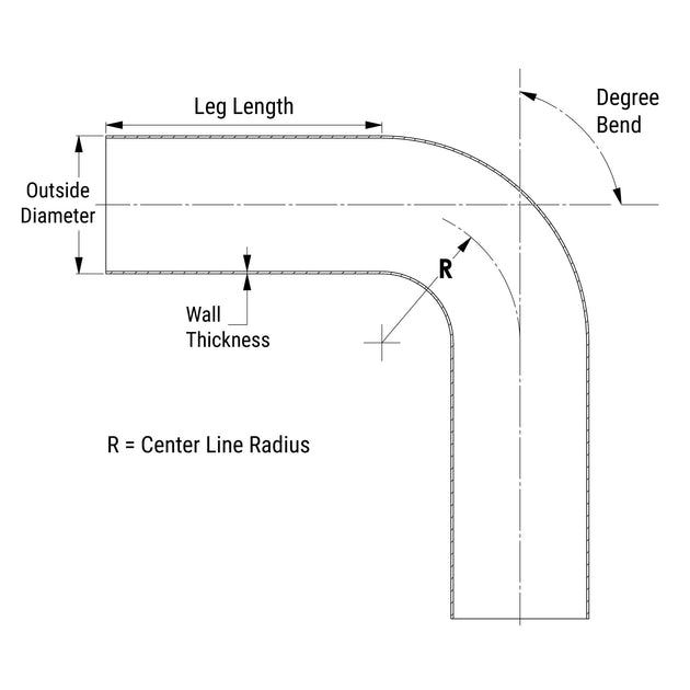 HPS 3-1/2" OD 135 Degree Bend 6061 Aluminum Elbow Pipe Tubing FR SPORT