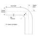 HPS 3-1/2" OD 135 Degree Bend 6061 Aluminum Elbow Pipe Tubing FR SPORT