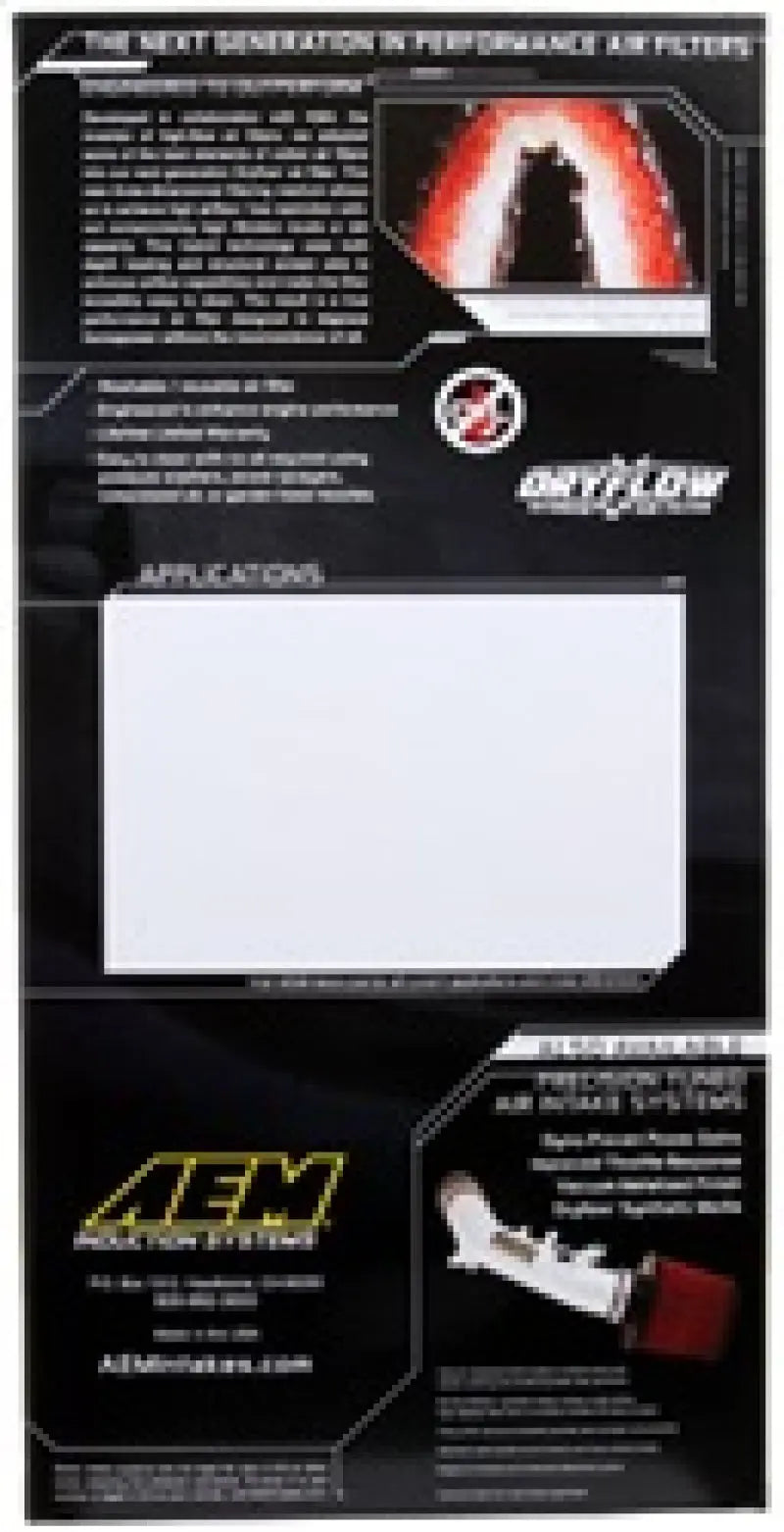 AEM 98-10 Mercedes C/CLK/E/GL/ML/R/S/SL Class Dryflow Panel Air Filter AEM Induction