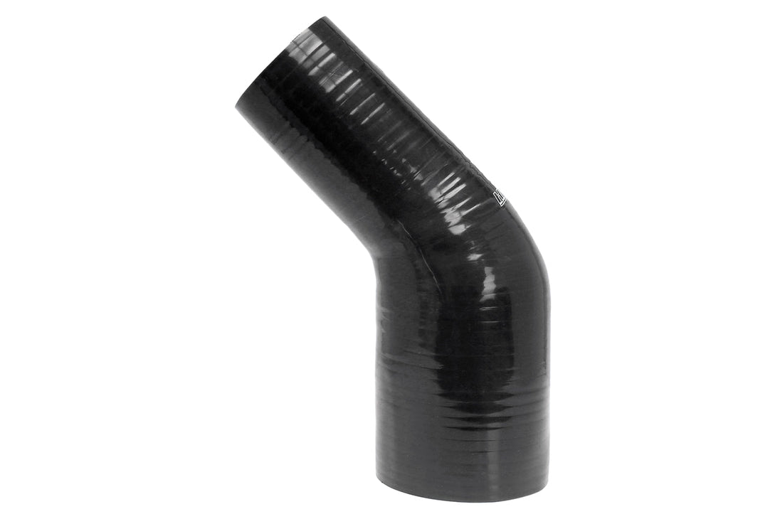 HPS 4" - 4-1/2" Silicone 45 Degree Elbow Reducer Hose, High Temperature 4-ply Reinforced, 102mm - 114mm ID FR SPORT