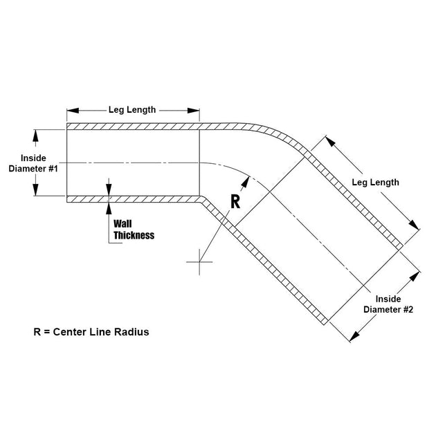 HPS 3/4" - 1-1/4" Silicone 45 Degree Elbow Reducer Coupler Hose, High Temp 4-ply Reinforced, 19mm - 32mm ID FR SPORT
