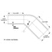 HPS 2-3/4" - 3-1/8" Silicone 45 Degree Elbow Reducer Coupler Hose, High Temp 4-ply Reinforced, 70mm - 80mm ID FR SPORT