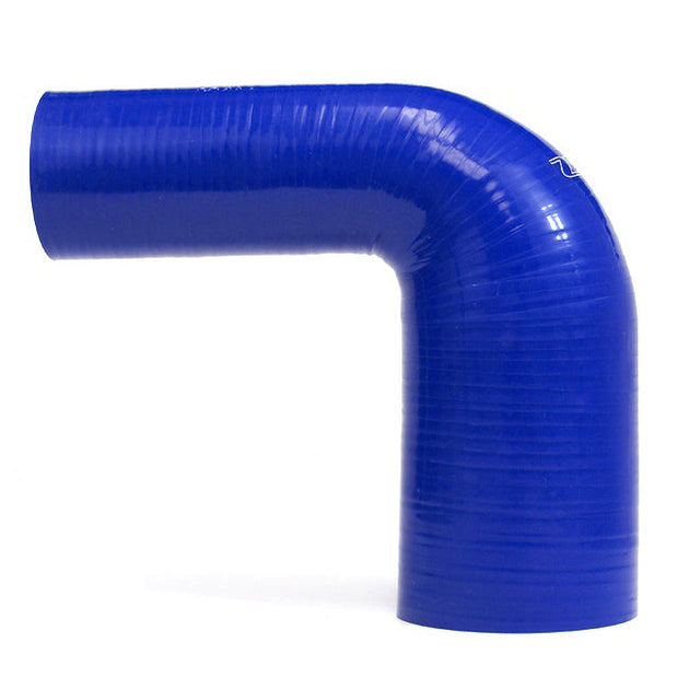 HPS 5/8" - 1" ID, Silicone 90 Degree Elbow Reducer Hose, High Temp 4-ply Reinforced, Blue, 16mm - 25mm ID FR SPORT