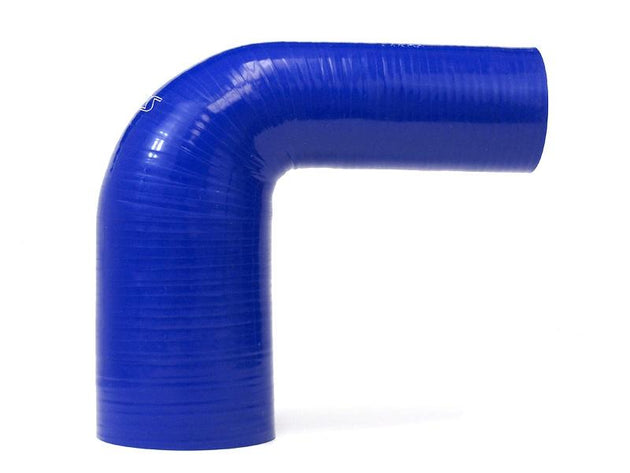 HPS 4" - 5" ID, Silicone 90 Degree Elbow Reducer Hose, High Temp 4-ply Reinforced (102mm - 127mm) FR SPORT