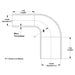 HPS 4" - 4-1/4" ID, Silicone 90 Degree Elbow Reducer Hose, High Temp 4-ply Reinforced (102mm - 108mm) FR SPORT