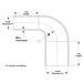 HPS 4" - 5" ID, Silicone 90 Degree Elbow Reducer Hose, High Temp 4-ply Reinforced (102mm - 127mm) FR SPORT