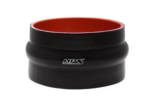 HPS High Temp Reinforced Silicone Single Hump Coupler Hose, Max. Temperature 350F, Black FR SPORT