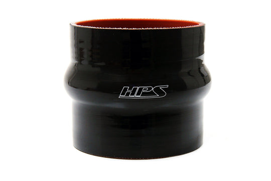 HPS High Temp Reinforced Silicone Single Hump Coupler Hose, Max. Temperature 350F, Black FR SPORT