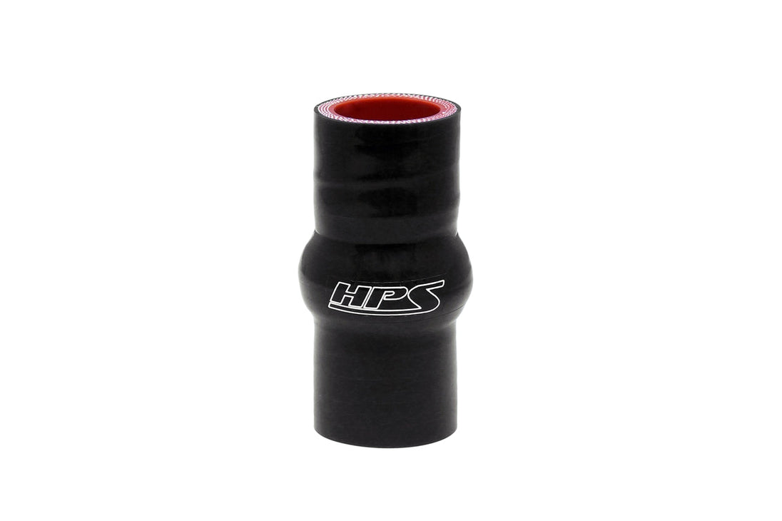 HPS High Temp Reinforced Silicone Single Hump Coupler Hose, Max. Temperature 350F, Black FR SPORT
