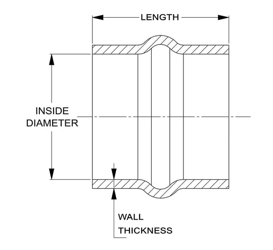 HPS High Temp Reinforced Silicone Single Hump Coupler Hose, Max. Temperature 350F, Black FR SPORT