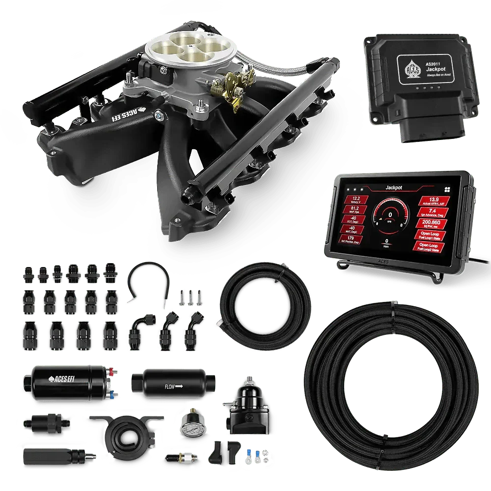 Jackpot LS EFI System - Master Kit with 255 In-line Pump System w/40' PTFE Hose Aces EFI B2B