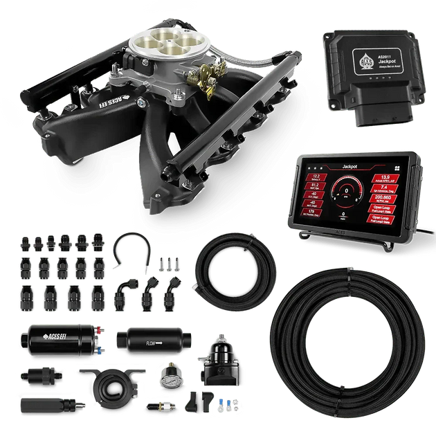Jackpot LS EFI System - Master Kit with 255 In-line Pump System w/40' PTFE Hose Aces EFI B2B