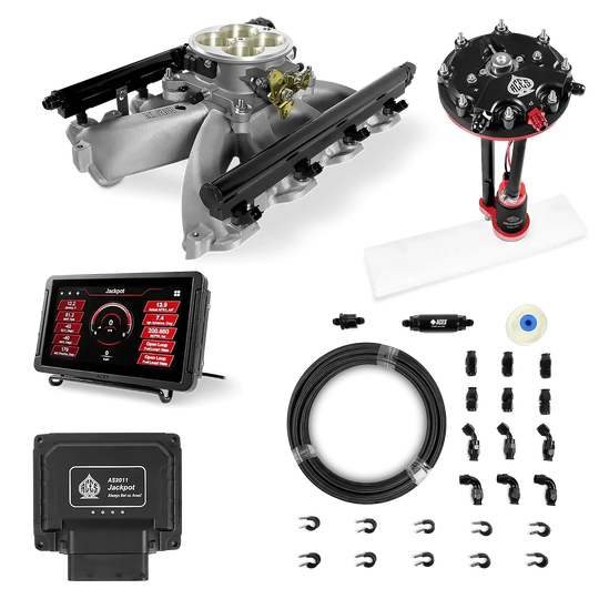 Jackpot LS EFI System - Master Kit with Tank Conversion Pump Module with Internal Regulator + 20' PTFE Hose Kit Aces EFI B2B