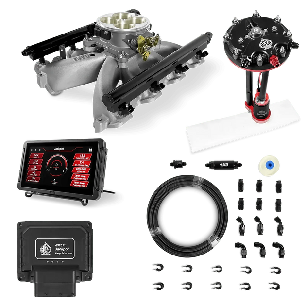 Jackpot LS EFI System - Master Kit with Tank Conversion Pump Module with Internal Regulator + 20' PTFE Hose Kit Aces EFI B2B