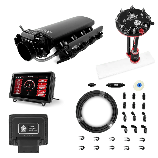 Jackpot LS EFI System - Master Kit with Tank Conversion Pump Module with Internal Regulator + 20' PTFE Hose Kit Aces EFI B2B