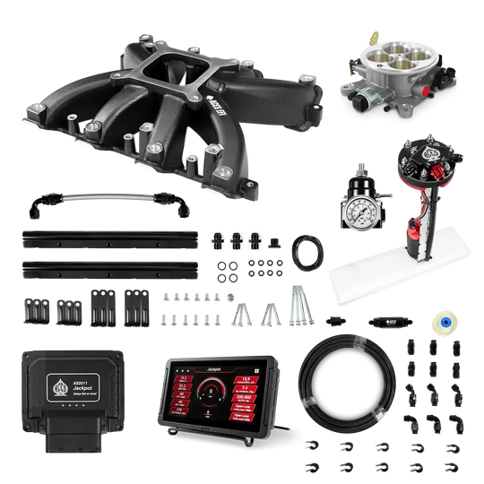 Jackpot LS EFI System - Master Kit with Tight Fit In-Tank Pump Module + 40' PTFE Hose Kit Aces EFI B2B