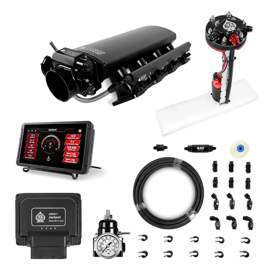 Jackpot LS EFI System - Master Kit with Tight Fit In-Tank Pump Module + 40' PTFE Hose Kit Aces EFI B2B