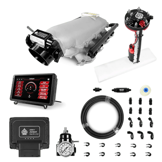 Jackpot LS EFI System - Master Kit with Tight Fit In-Tank Pump Module + 40' PTFE Hose Kit Aces EFI B2B