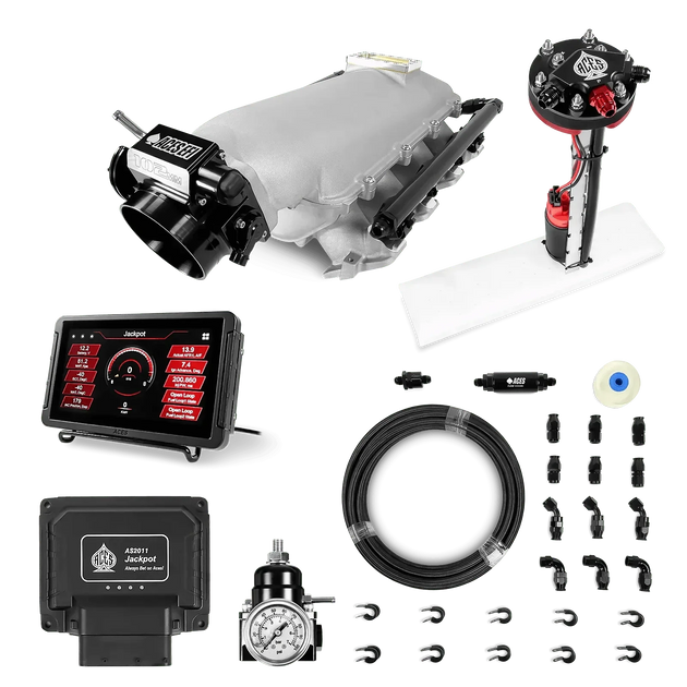 Jackpot LS EFI System - Master Kit with Tight Fit In-Tank Pump Module + 40' PTFE Hose Kit Aces EFI B2B