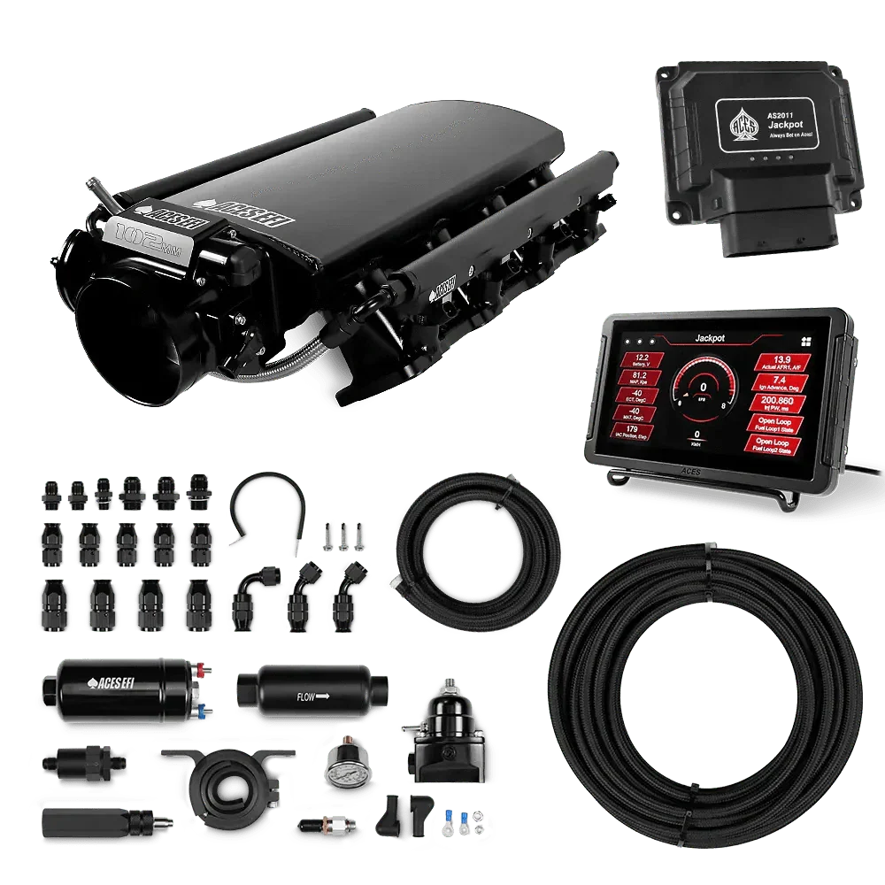 Jackpot LS EFI System - Master Kit with 255 In-line Pump System w/40' PTFE Hose Aces EFI B2B