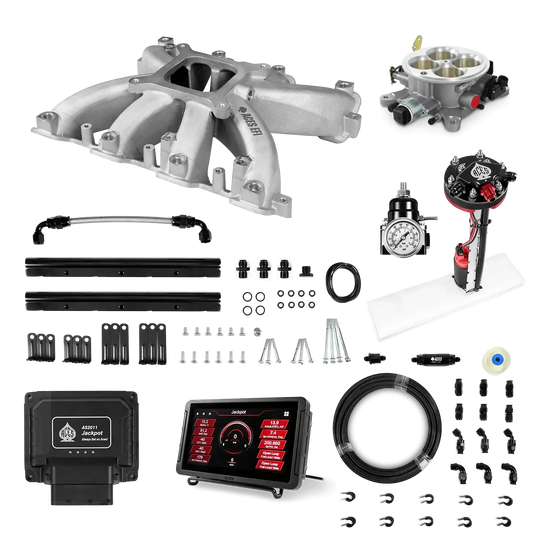 Jackpot LS EFI System - Master Kit with Tight Fit In-Tank Pump Module + 40' PTFE Hose Kit Aces EFI B2B