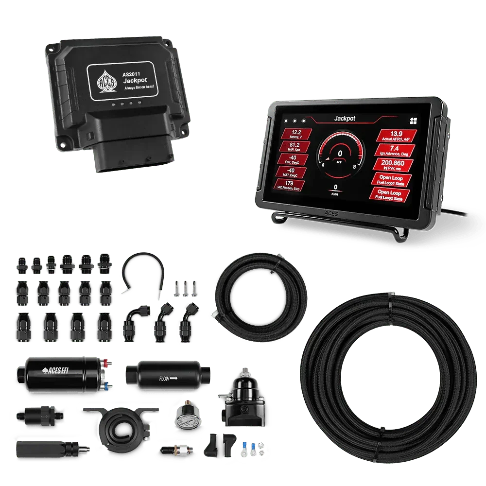 Jackpot LS EFI System - Master Kit with 255 In-line Pump System w/40' PTFE Hose Aces EFI B2B
