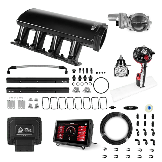 Jackpot LS EFI System - Master Kit with Tight Fit In-Tank Pump Module + 40' PTFE Hose Kit Aces EFI B2B