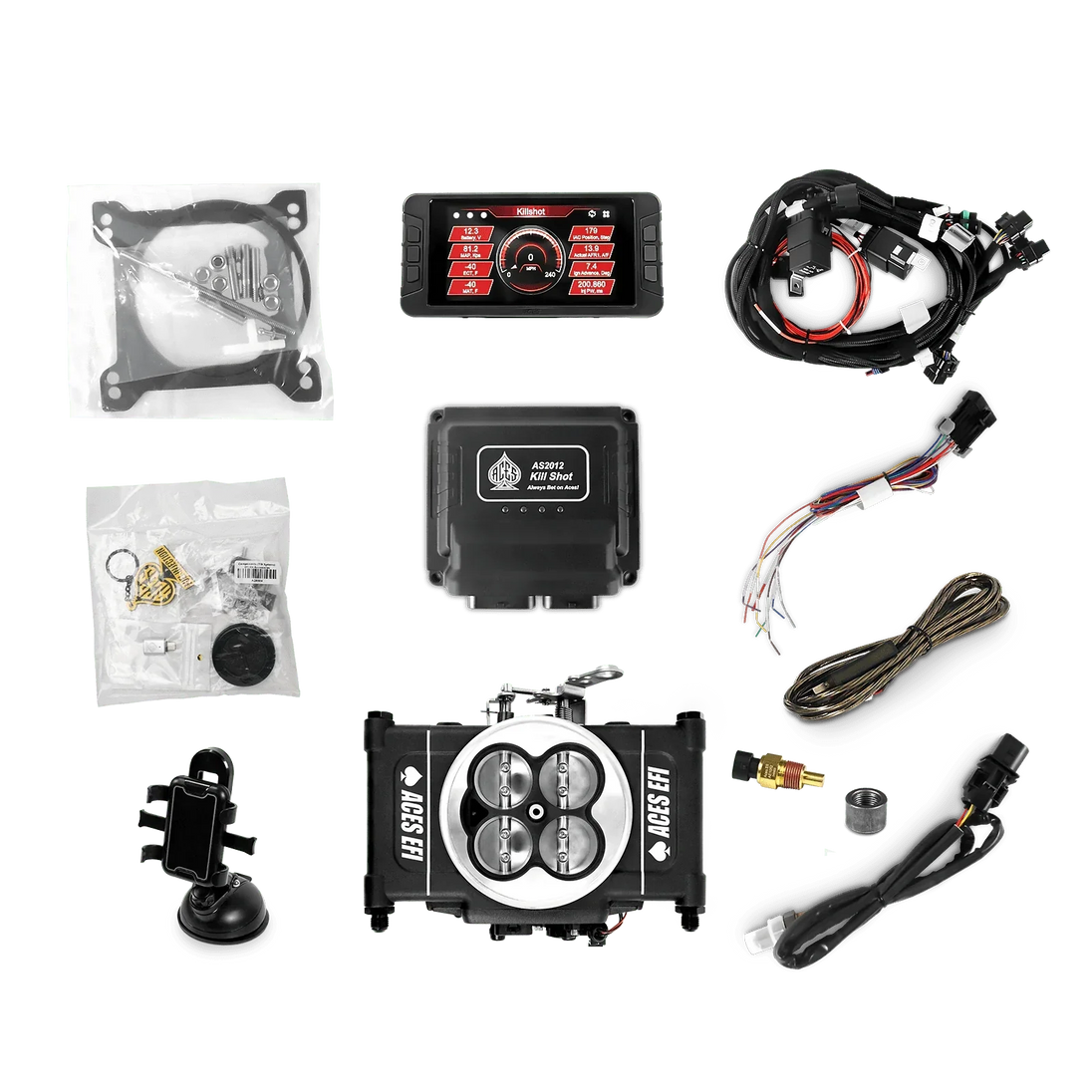 Killshot 4-bbl EFI Master Kits (Black) Aces EFI B2B