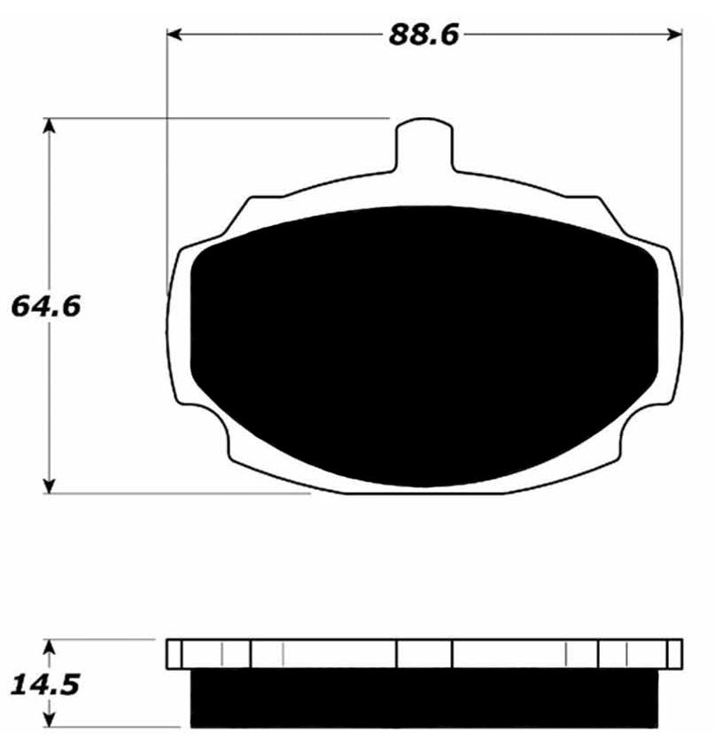 Porterfield Brake Pads for 1974 MG MGB GT Spicer FR SPORT