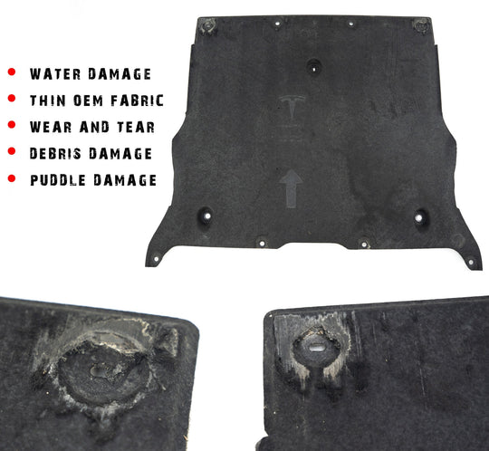 HPS Black Aluminum Skid Plate Undertray Protection Shield Tesla Model Y FR SPORT