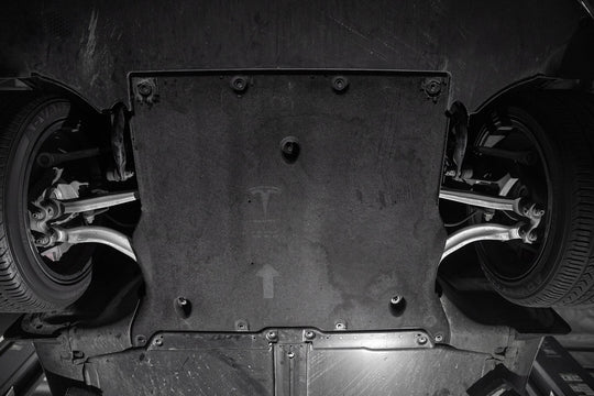 HPS Black Aluminum Skid Plate Undertray Protection Shield Tesla Model Y FR SPORT