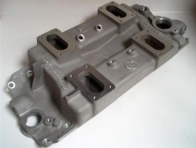 Offenhauser 5024 Chevy 283-327-350, 4 Carb Manifold.327 & 283 Engine: 1955-67′
348 Engine: 1958-62′These are available for either the 283 cu in or 348 Impala engines. Can be ordered for 3 bolt carbs or 4 bolt carbs. Must specify when ordering. DFW Speed Syndicate