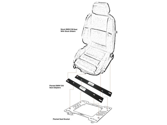 Planted Technology Planted BMW E36 Seat Adapter FR SPORT