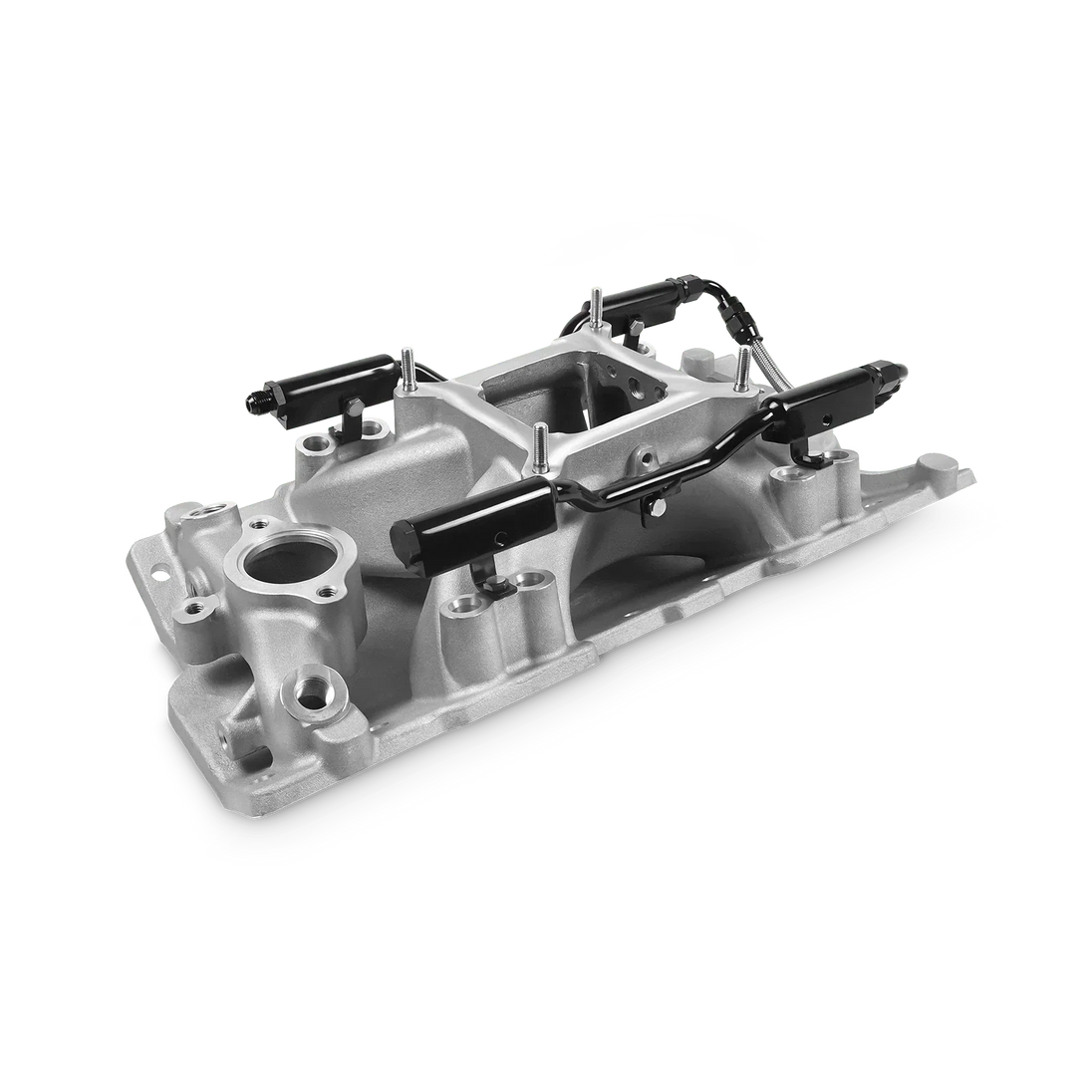 Aces Fuel Injection, Inc. SBC 350 Multi-Port Manifold w/4150 Style Flange (uncut flange)