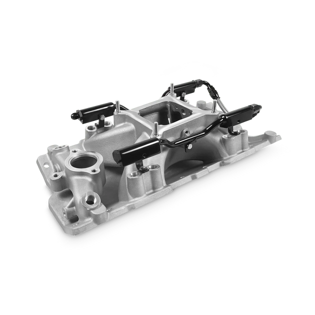 Aces Fuel Injection, Inc. SBC 350 Multi-Port Manifold w/4150 Style Flange (uncut flange)