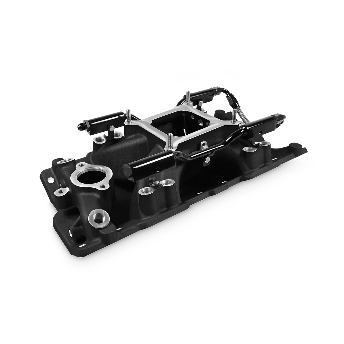 Aces Fuel Injection, Inc. SBC 350 Multi-Port Manifold w/4150 Style Flange (uncut flange)