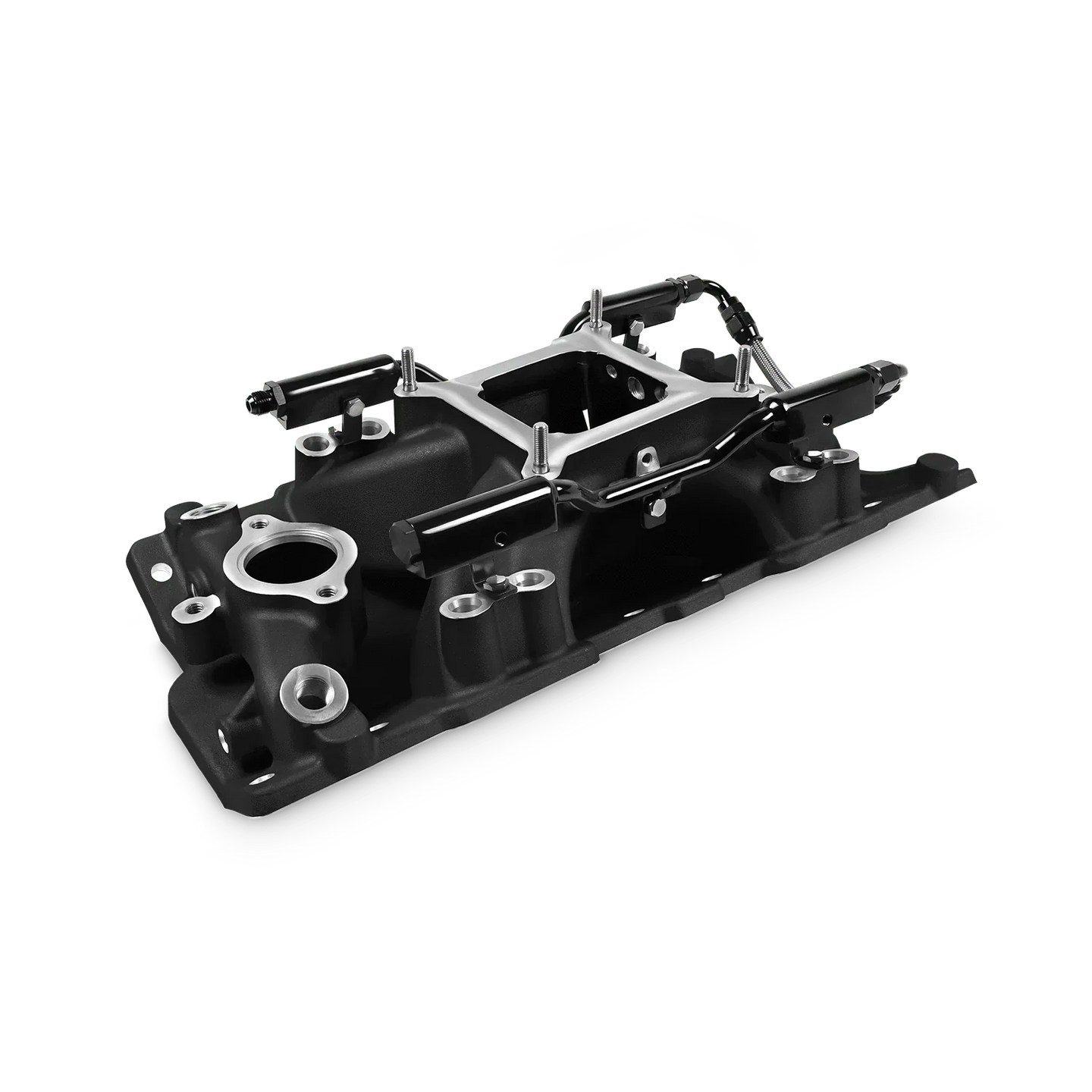 Aces Fuel Injection, Inc. SBC 350 Multi-Port Manifold w/4150 Style Flange (uncut flange)