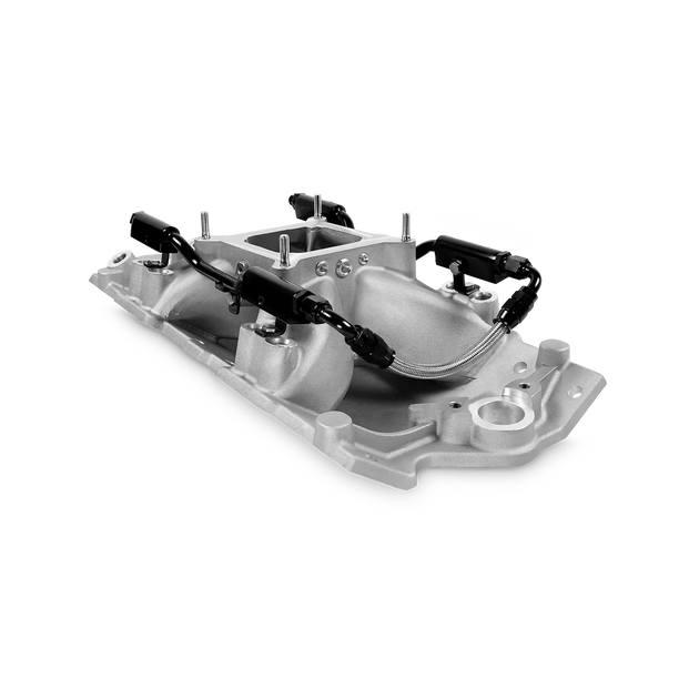 Aces Fuel Injection, Inc. SBC 350 Multi-Port Manifold w/4150 Style Flange (uncut flange)
