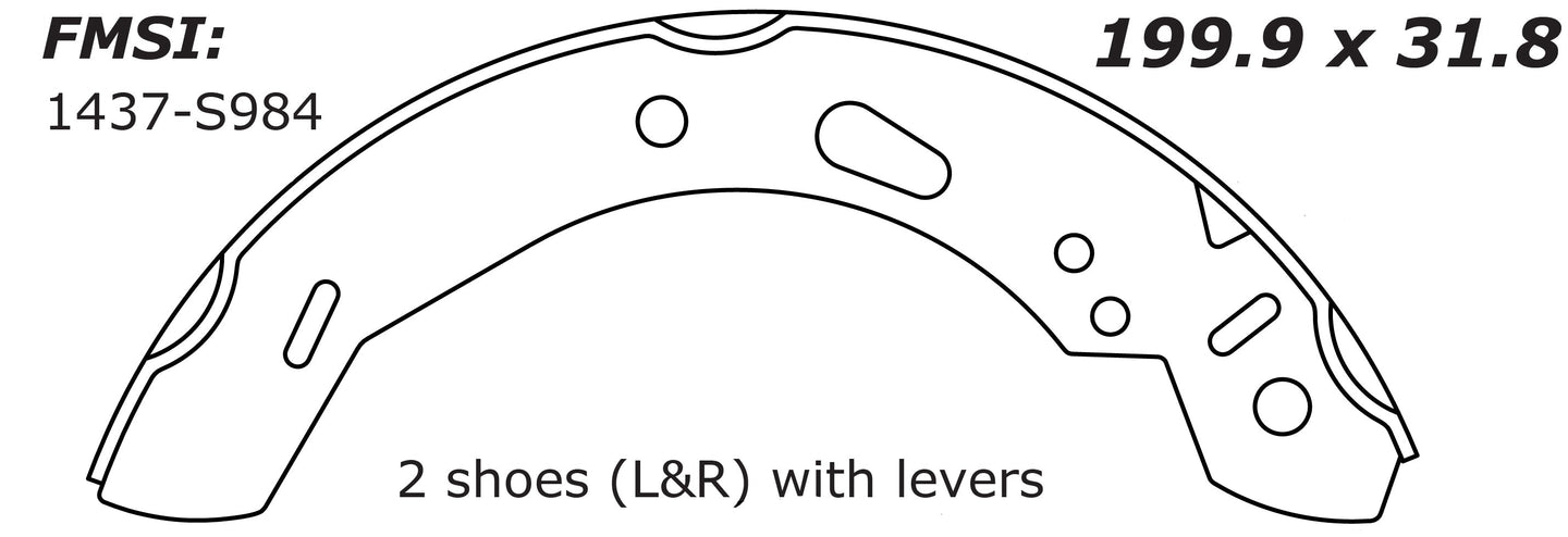 Porterfield Brake Shoes for 2019 FORD FIESTA- Rear Drum FR SPORT