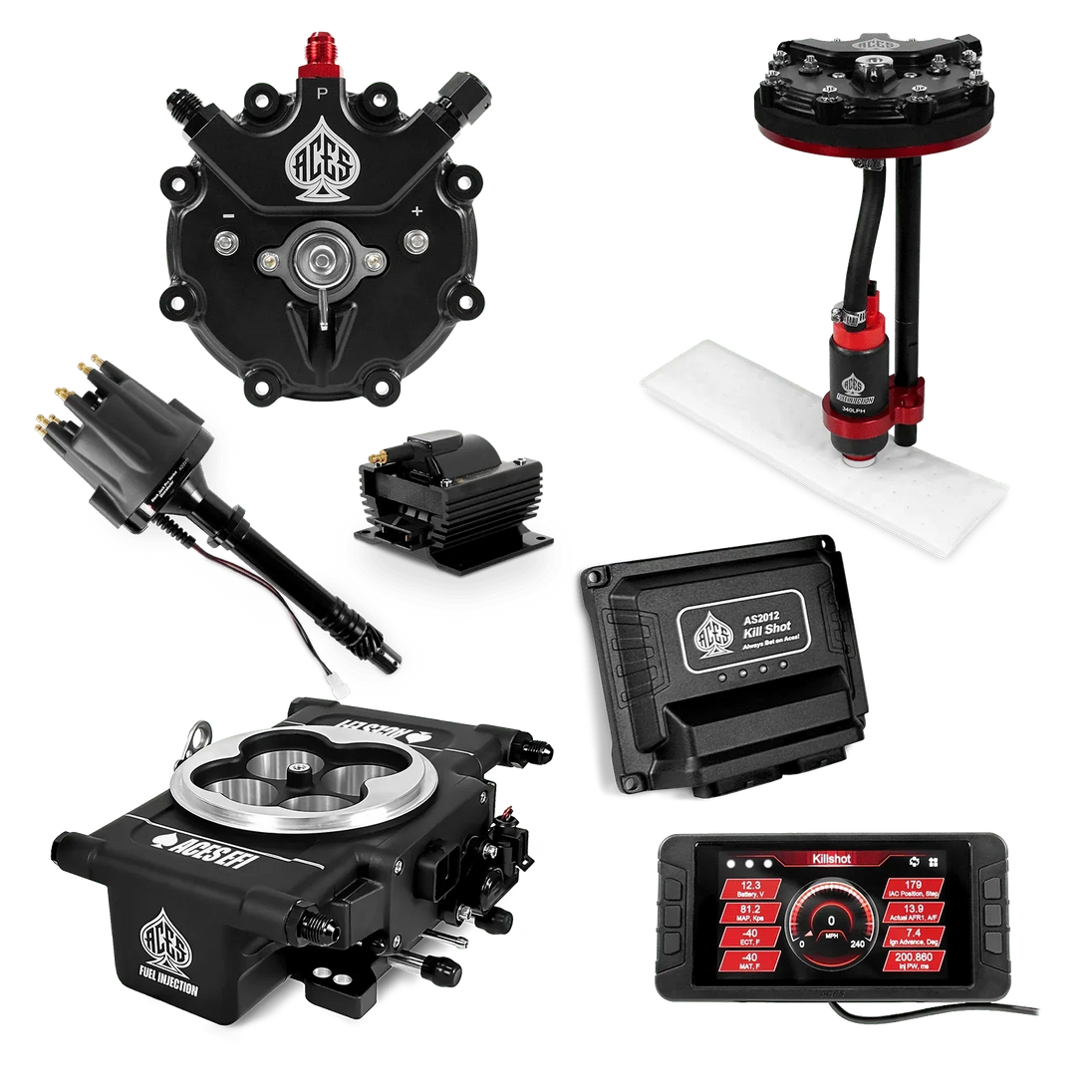 Killshot 4-bbl EFI Master Kits (Black) Aces EFI B2B