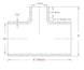 HPS 2-3/8" Silicone T Hose Coupler Adapter with 1" Branch, High Temp 4-ply Reinforced FR SPORT