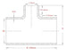 HPS 3" Silicone T Hose Coupler Adapter with 1" Branch, High Temp 4-ply Reinforced FR SPORT