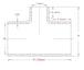 HPS 3" Silicone T Hose Coupler Adapter with 1" Branch, High Temp 4-ply Reinforced FR SPORT