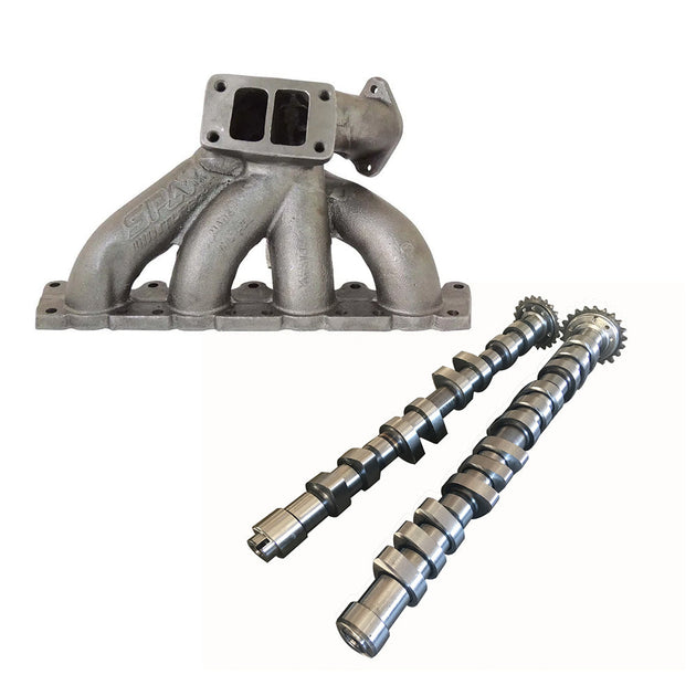 VW B5 T3 top mount turbo twin scroll manifold wastegate "i" + 252 / 260 High Performance Camshaft set SPA TURBO USA