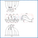 Honda D-series T3 top mount turbo manifold SPA TURBO USA