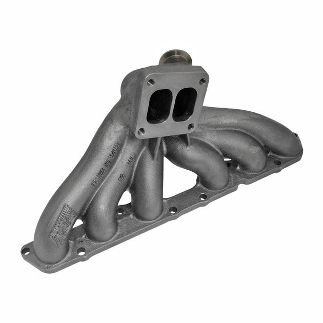 Toyota Supra Soarer Lexus IS300 GS 2JZ-GE T4 Twin Scroll Flow Top Mount Turbo Manifold - 44mm Vband Wastegate Flange SPA TURBO USA